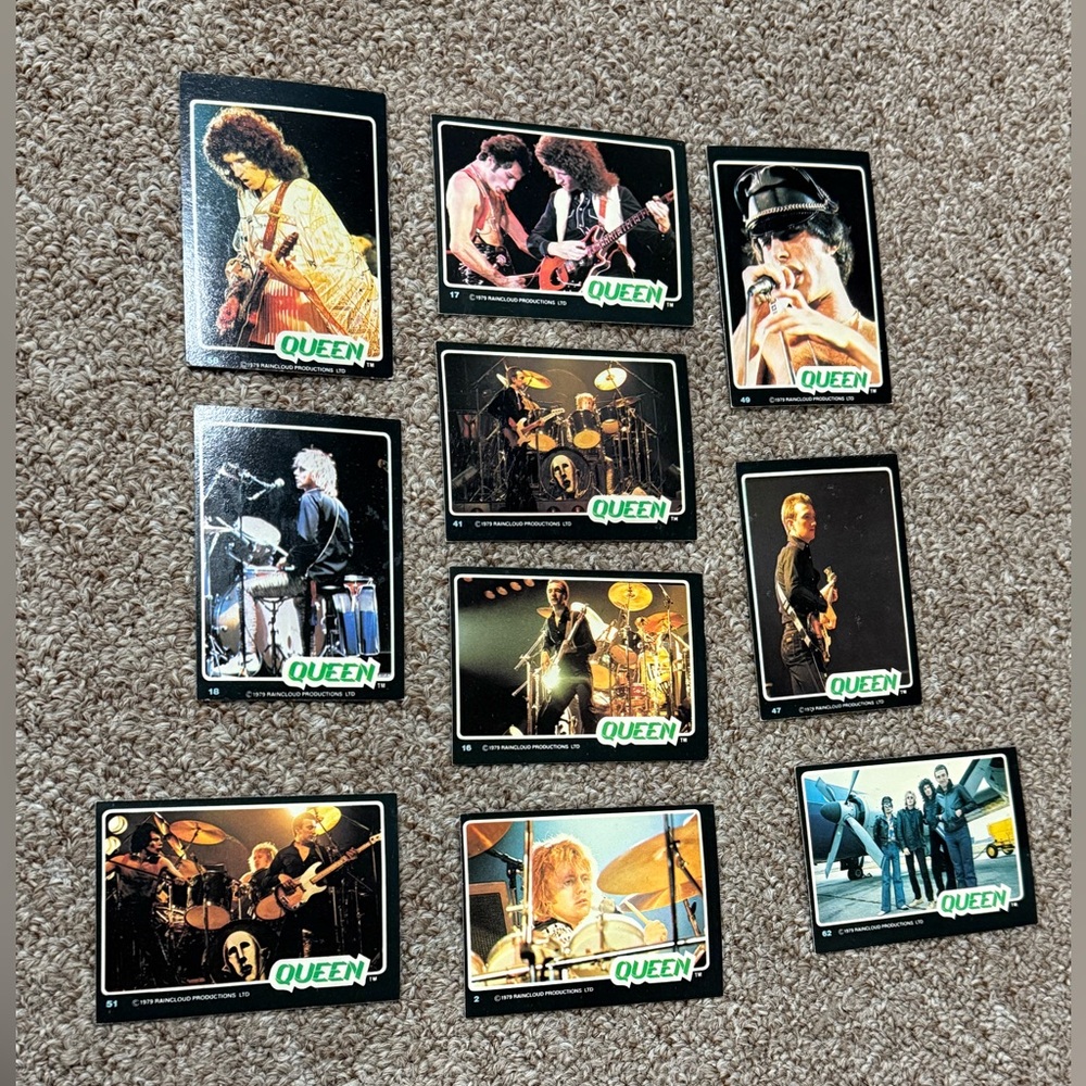 Vintage Queen Trading Cards